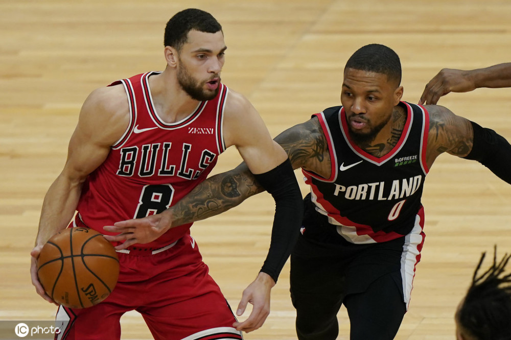  拉文压哨三分公牛加时险胜猛龙队